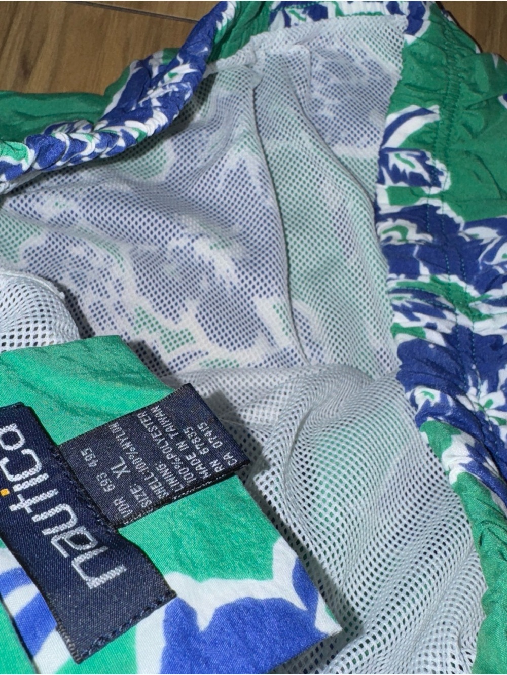Nautica Tropic Hawaiian Floral Swim Trunks Board Beach Pockets Mens XL Lined 90s